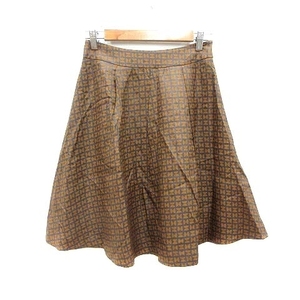  nitca nitca flair skirt knee height total pattern F tea Brown /YK lady's 