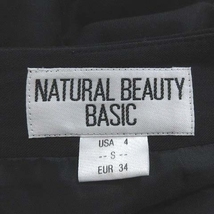 ナチュラルビューティーベーシック NATURAL BEAUTY BASIC タイトスカート ひざ丈 ウール S 黒 ブラック /CT レディース_画像6