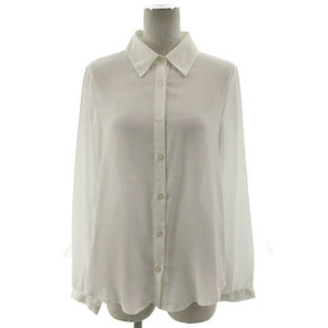  Cecil McBee CECIL McBEE shirt long sleeve sia- shirt .. feeling simple off white M lady's 