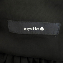 ミスティック mystic キャミソールワンピース ひざ丈 無地 シースルー F 黒 ブラック /SY38 レディース_画像3