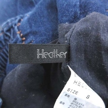ヘザー Heather デニムスカート 台形 ミニ ベルト付き S 青 ブルー /CT レディース_画像6