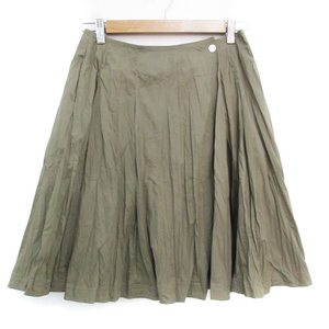  van yard storm BARNYARDSTORM flair skirt knee height plain 0 khaki /FF41 lady's 