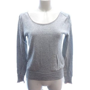  Banner Barrett Banner Barrett knitted cut and sewn line long sleeve 38 light gray /AU lady's 