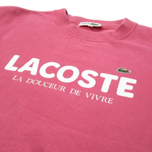 ラコステ LACOSTE ヴィンテージ トレーナー クルーネック スウェット 40 国内正規 ピンク レディース_画像6