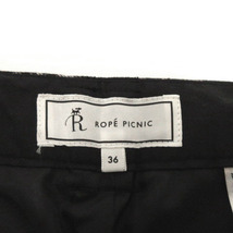 ロペピクニック ROPE Picnic パンツ スリム チェック ブラック 黒 グレー パープル 紫 36 レディース_画像6