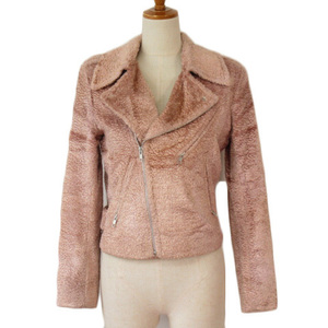  Agnes B agnes b. jacket Rider's fur boa 36 Pink Lady -s