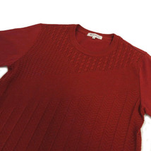 ティーケーミクスパイス タケオキクチ THE SHOP TK MIXPICE Tシャツ ニット 切替え 半袖 ブラウン系 赤茶 レンガ色 S メンズ_画像3