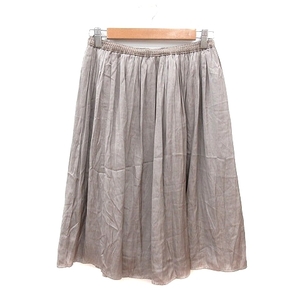  SunaUna Sunauna gathered skirt mi leak long 38 gray ju/MN lady's 