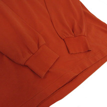 エムユースポーツ MU SPORT ポロシャツ 長袖 刺繍 犬 ゴルフボール 日本製 オレンジ系 40 レディース_画像5