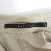 マテリア MATERIA ジャケット 八分袖 3B コットン ポケット 無地 40 ベージュ af0517 レディース_画像5