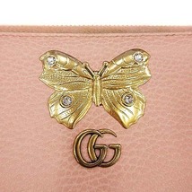 グッチ GUCCI 長財布 ラウンドファスナー レザー GG バタフライ ピンク /YI42 ■OH ■BT レディース_画像9