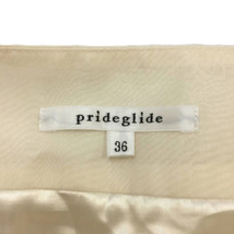 プライドグライド prideglide スカート 台形 ミニ 刺繍 レース ラメ 36 白 ホワイト レディース_画像5
