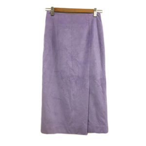 my Strada Mystrada skirt tight knees under mi leak suede style tuck plain 34 purple lavender - purple lady's 