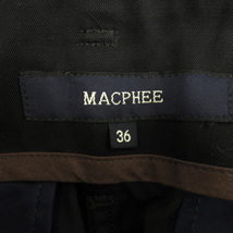マカフィー MACPHEE トゥモローランド 台形スカート トレンチスカート ひざ丈 無地 ベルト付き 36 黒 ブラック /SY4 レディース_画像3