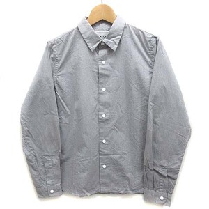 ヤエカ YAECA Comfort Shirt コンフォートシャツ ブラウス スナップボタン コットン 薄手 長袖 グレー M 161051 レディース