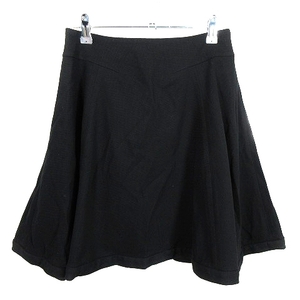  Iena IENA skirt flair mini bag fastener thin plain 38 black black bottoms /MM lady's 