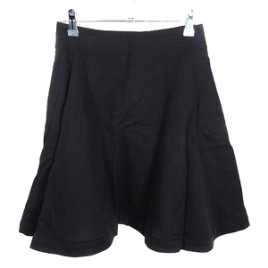  Iena IENA skirt flair mini bag fastener thin cotton plain 36 black black bottoms /MM lady's 