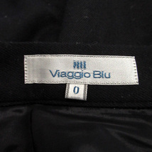 ビアッジョブルー Viaggio Blu フレアスカート ひざ丈 ウール 0 ブラック 黒 /MS18 ■MO レディース_画像4