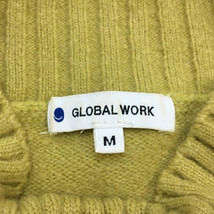 グローバルワーク GLOBAL WORK セーター ニット プルオーバー ハイネック 無地 長袖 M 黄 イエロー レディース_画像5