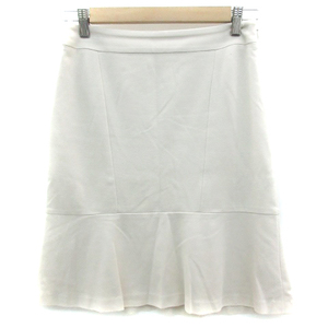  Untitled UNTITLED flair skirt knee height 1 beige /YM42 lady's 