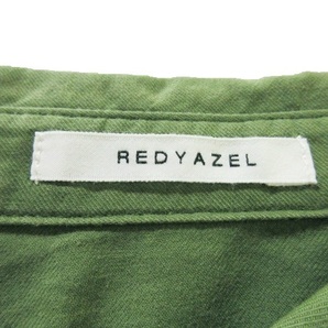 レディアゼル REDYAZEL シャツ 七分袖 ポケット リボン ベルト F 緑 グリーン /AH3 ☆ レディースの画像6