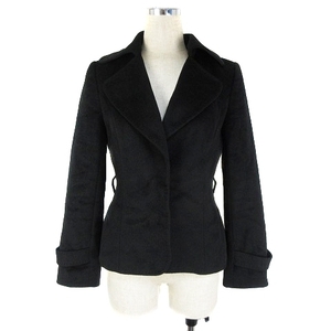  Natural Beauty coat tailored color long sleeve short button f Ryan gola plain 38 black lady's 