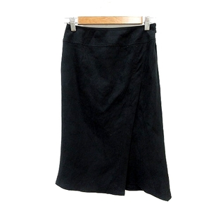  J &a-ruJ&R tight skirt knee height fake suede 2 black black /MN lady's 