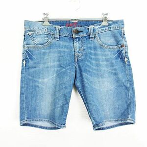 リーバイス Levi's 49724-0005 デニム ジーンズ ボトムス ショート ハーフ ユーズド加工 25 ブルー ※EKM レディース