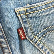 リーバイス Levi's 49724-0005 デニム ジーンズ ボトムス ショート ハーフ ユーズド加工 25 ブルー ※EKM レディース_画像7