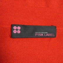 ユナイテッドアローズ ピンクレーベル UNITED ARROWS PINK LABEL カーディガン ニット 深Vネック 長袖 ウール混 カシミヤ混 赤 レッド_画像6