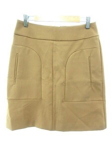  Ined INED skirt pcs shape knee height 9 beige /SU35 lady's 