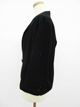 フォンセ FONCE ジャケット テーラード ダブルボタン 五分袖 ロールアップ 黒 ブラック レディース_画像2