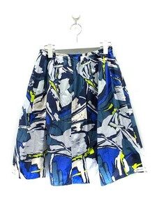  Stunning Lure STUNNING LURE skirt flair gya The -mi leak total pattern 1 navy blue blue white /YI40 lady's 