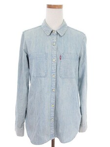 リーバイス Levi's シャツ デニム 長袖 XS 青 ブルー /tk レディース