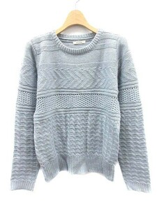 シンプリシテェ Simplicite ニット セーター ウール混 長袖 水色 /YI48 レディース