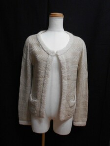  Rope ROPE cardigan boa M beige /ft lady's 