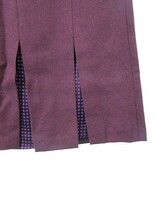 クローラ crolla スカート 台形 ひざ丈 ドット ジップフライ ウール 36 紫 パープル /KS レディース_画像5