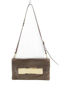  JAS-MB JAS-M.B.iapapiyoneear PAPILLONNER collaboration bag clutch shoulder 2way leather tea lady's 