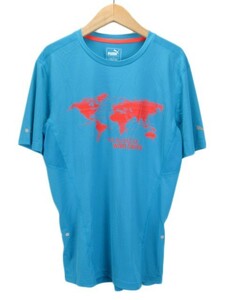 プーマ PUMA Tシャツ RUN THE WORLD TEE ランニング 514425 S 青 メンズ