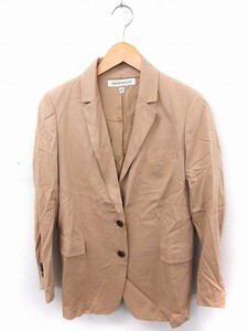  Dress Terior DRESSTERIOR jacket outer tailored long sleeve plain simple 38 beige /FT25 lady's 