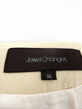 ジュエルチェンジズ Jewel Changes アローズ スカート 膝丈 台形 フロントポケット シンプル 36 ベージュ /ST16 レディース_画像3
