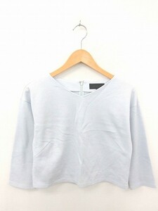  Untitled UNTITLED cut and sewn T-shirt V neck thousand bird .. wool thin long sleeve 2 light blue blue /TT5 lady's 