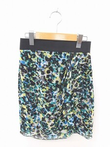  Moga MOGA skirt tight total pattern knee height frill thin 2 black blue black light blue /TT11 lady's 