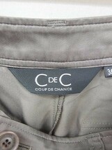 クードシャンス CdeC COUP DE CHANCE パンツ クロップド ジップフライ 薄手 36 緑 カーキ /TT42 レディース_画像3