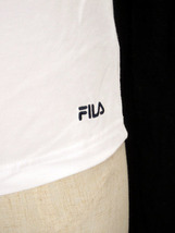 フィラ FILA ポロシャツ カットソー ロゴ 刺繍 ノースリーブ S 白 ホワイト レディース_画像5