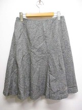 プロポーション ボディドレッシング PROPORTION BODY DRESSING ツイード フレア スカート 3 グレー ウール混 裏地付 日本製 レディース_画像2