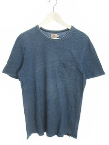 ファリティブランド FAHERTY BRAND Tシャツ 胸ポケット S ブルー系 半袖 トップス メンズ