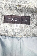 クローラ crolla パンツ ショート ウール ジップフライ 金ボタン 36 グレー /MS レディース_画像3