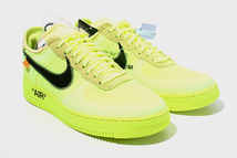 28cm 未使用品 OFF-WHITE × NIKE オフホワイト ナイキ AIR FORCE 1 LOW 'VOLT' エアフォース1 ロー US10 AO4606-700/● メンズ_画像2