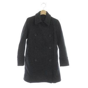  Zari laksTHE RERACS wool pea coat long 0 charcoal gray /MY #OS #SH lady's 